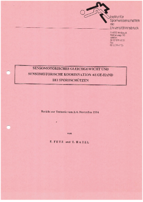 Buch Sensomot Gleichgewicht UNI Innsbruck